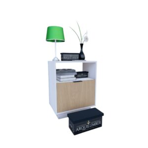 VELADOR NORDICO BLANCO ROBLE