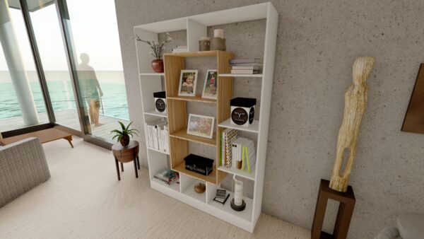 LIBRERO LUX BLANCO ROBLE - Imagen 5