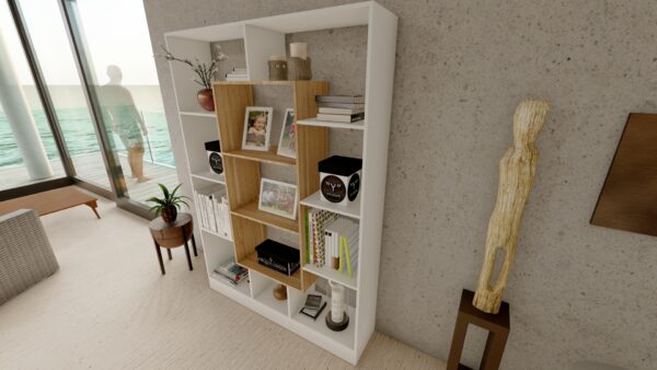 LIBRERO LUX BLANCO ROBLE - Imagen 4