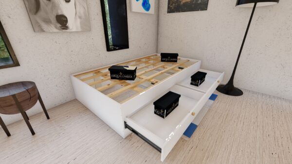 CAMA PLAZA Y MEDIA DOS CAJONES - Imagen 7