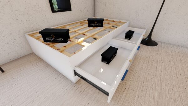 CAMA PLAZA Y MEDIA DOS CAJONES - Imagen 8