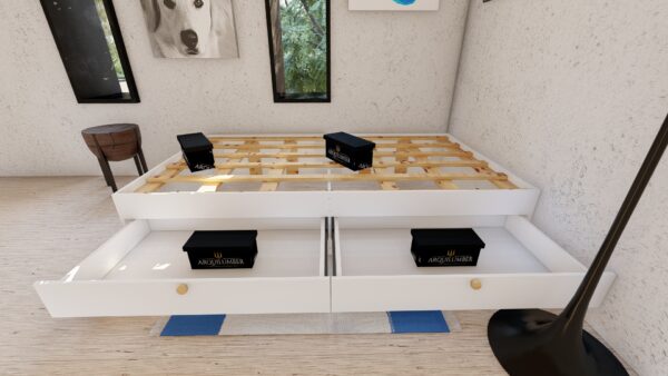 CAMA PLAZA Y MEDIA DOS CAJONES - Imagen 9