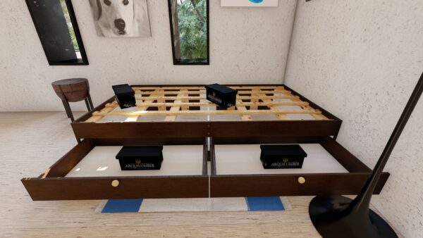 CAMA PLAZA Y MEDIA DOS CAJONES - Imagen 18