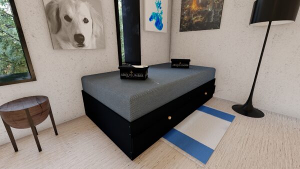 CAMA PLAZA Y MEDIA DOS CAJONES - Imagen 23