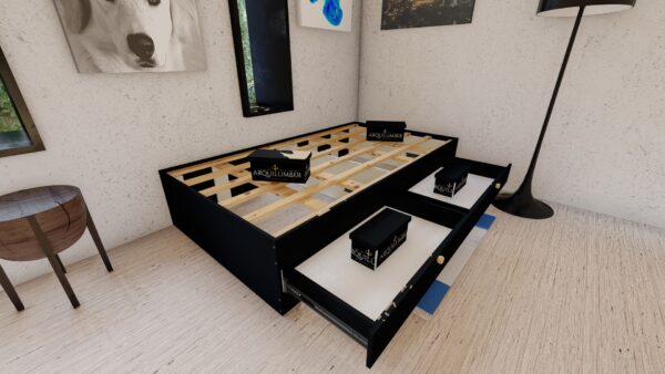 CAMA PLAZA Y MEDIA DOS CAJONES - Imagen 25