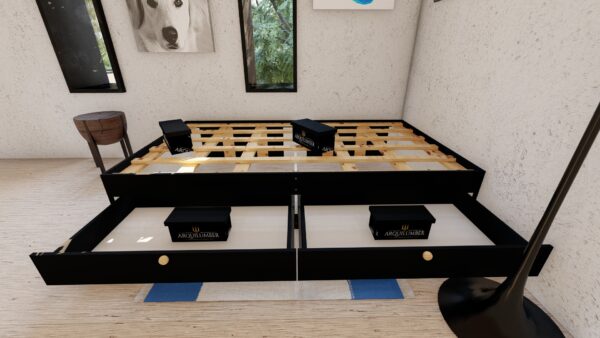 CAMA PLAZA Y MEDIA DOS CAJONES - Imagen 27