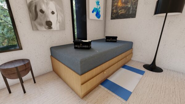 CAMA PLAZA Y MEDIA DOS CAJONES - Imagen 32