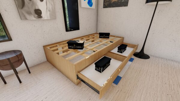 CAMA PLAZA Y MEDIA DOS CAJONES - Imagen 34
