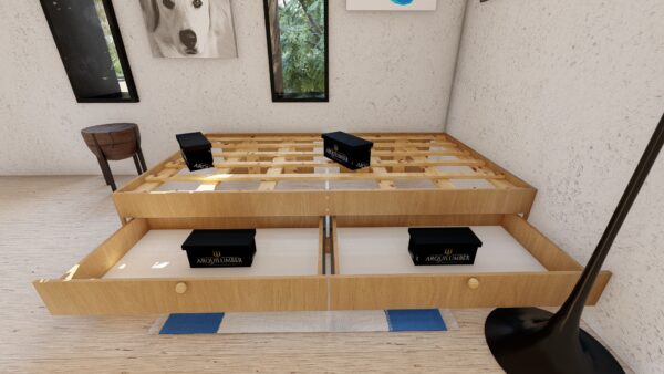 CAMA PLAZA Y MEDIA DOS CAJONES - Imagen 36